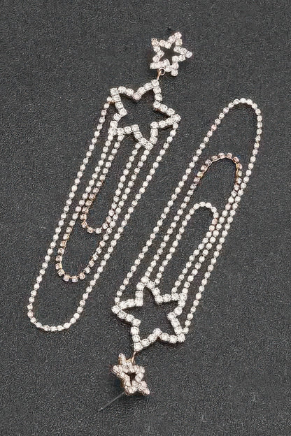 Rhinestone Fringe Earring - AV Fashion’s