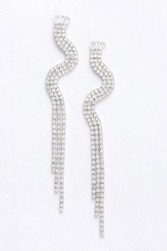 Rhinestone Fringe Earring - AV Fashion’s