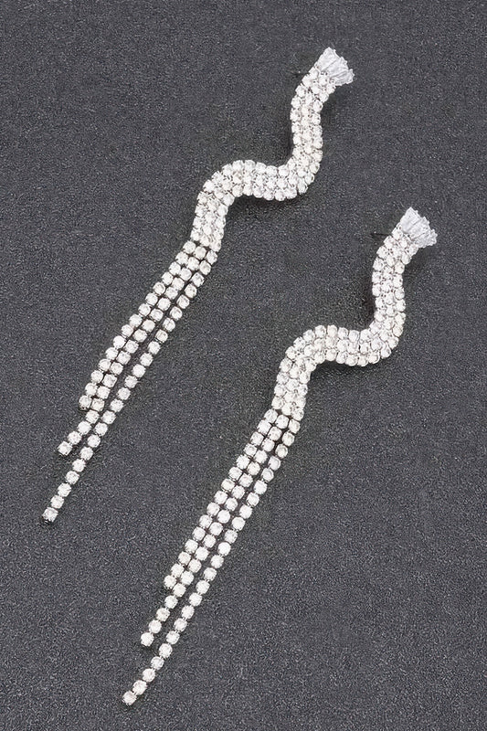 Rhinestone Fringe Earring - AV Fashion’s