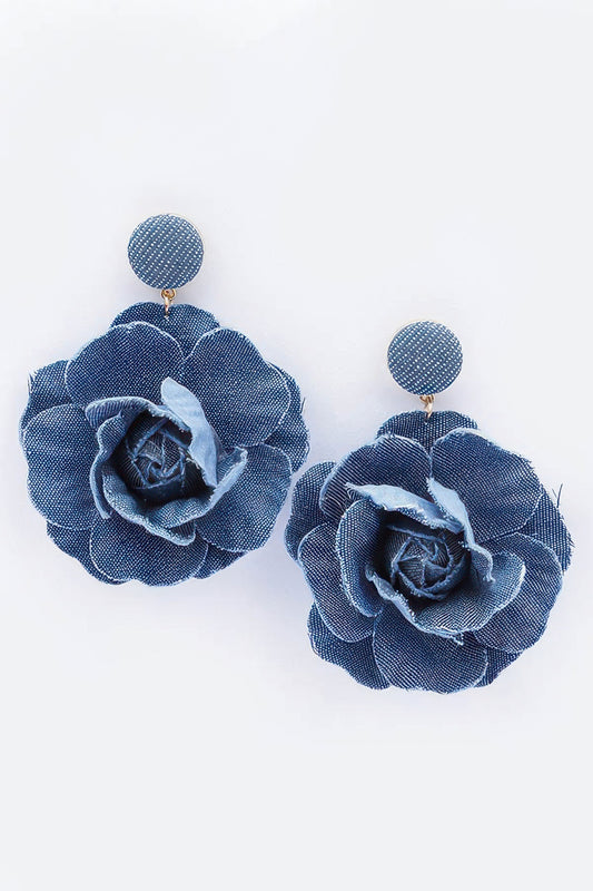 Denim Flower Earring - AV Fashion’s