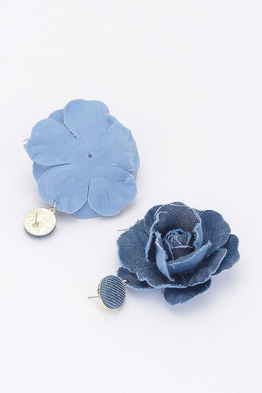 Denim Flower Earring - AV Fashion’s