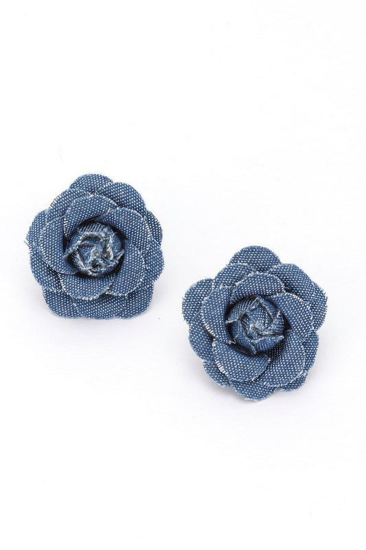Denim Flower Earring - AV Fashion’s