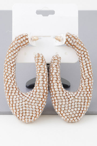 Bejeweled Abstract Oval Earrings - AV Fashion’s