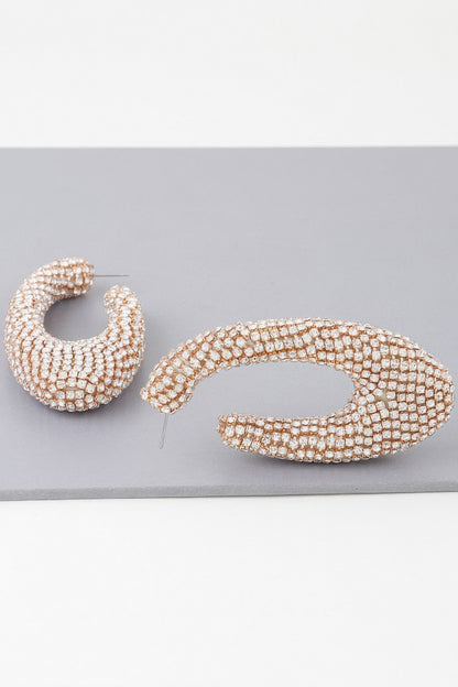 Bejeweled Abstract Oval Earrings - AV Fashion’s
