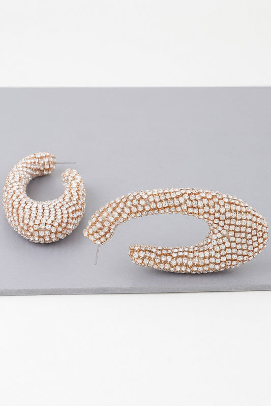 Bejeweled Abstract Oval Earrings - AV Fashion’s