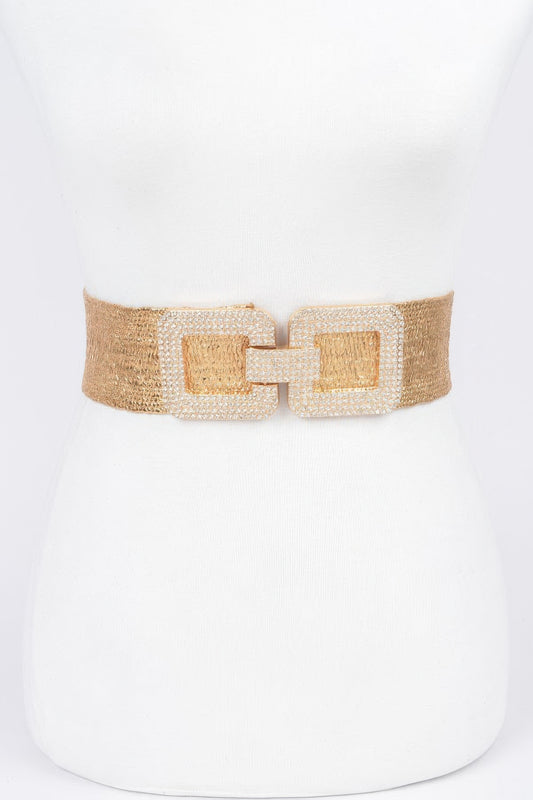 Rhinestone Elastic Belt - AV Fashion’s