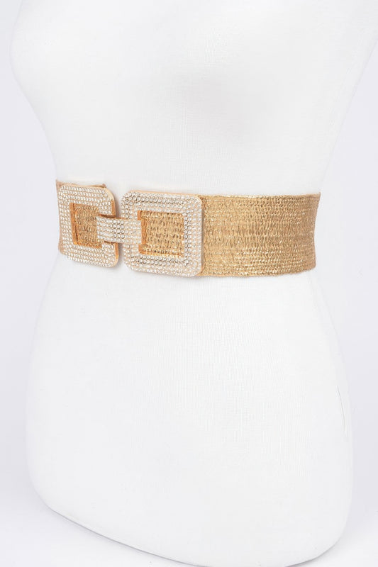 Rhinestone Elastic Belt - AV Fashion’s
