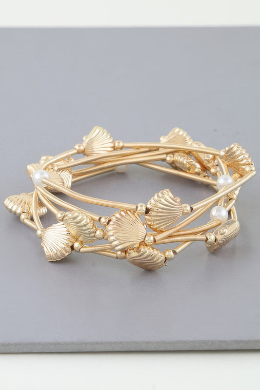 Multi Seashell Coil Bracelet - AV Fashion’s