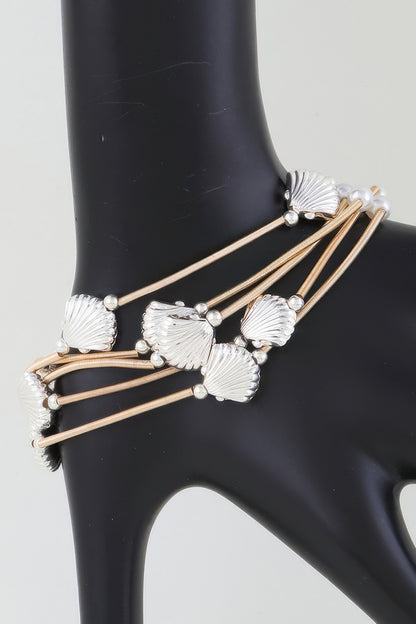 Multi Seashell Coil Bracelet - AV Fashion’s