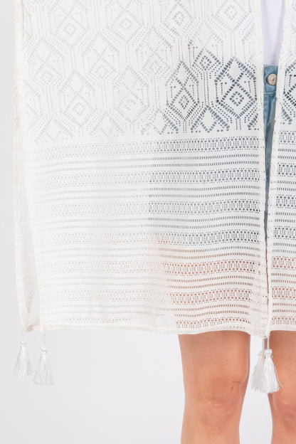 Geometric Pattern Tassel Cover Up - AV Fashion’s