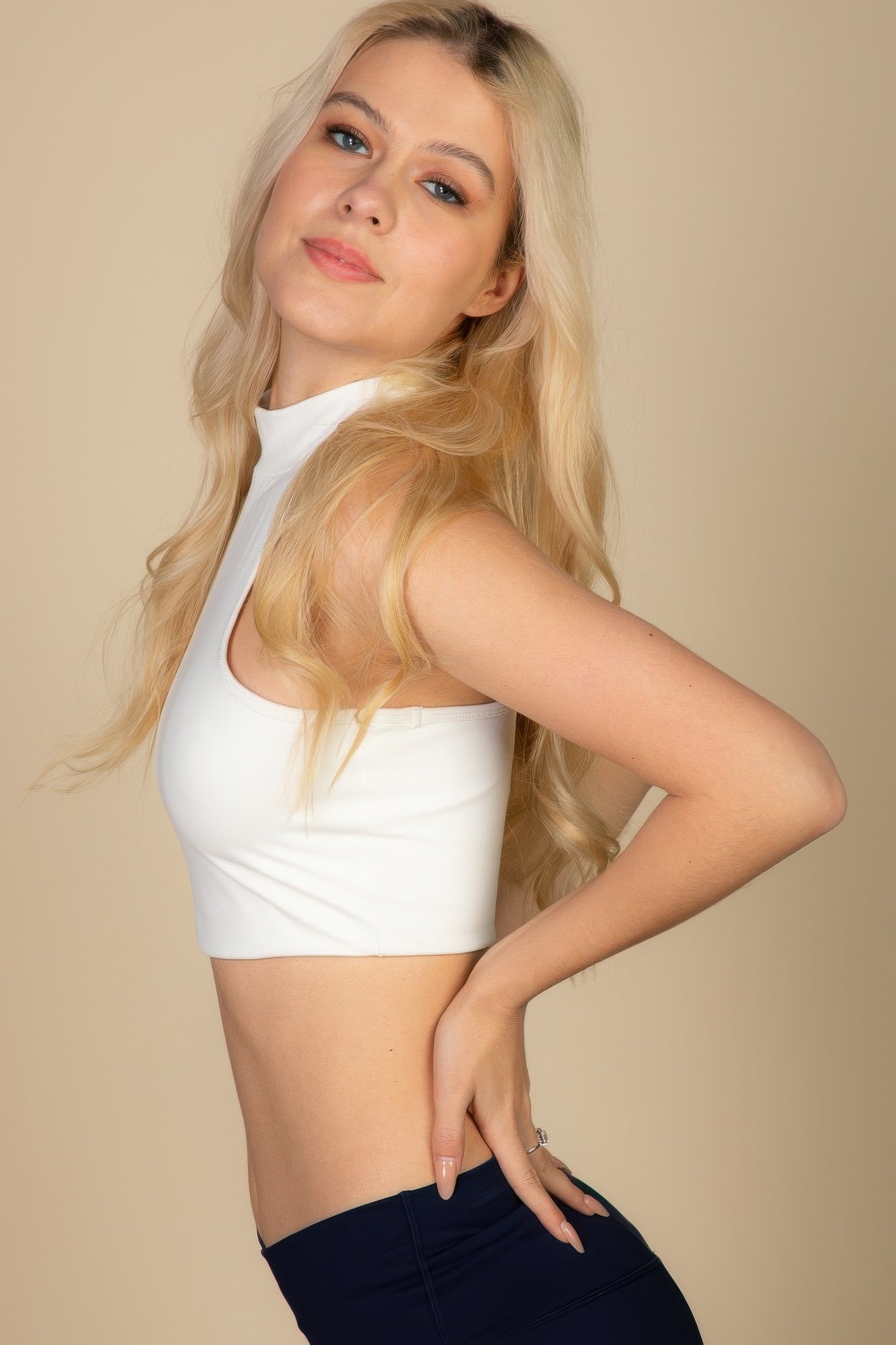 High Neck Sleeveless Top - AV Fashion’s