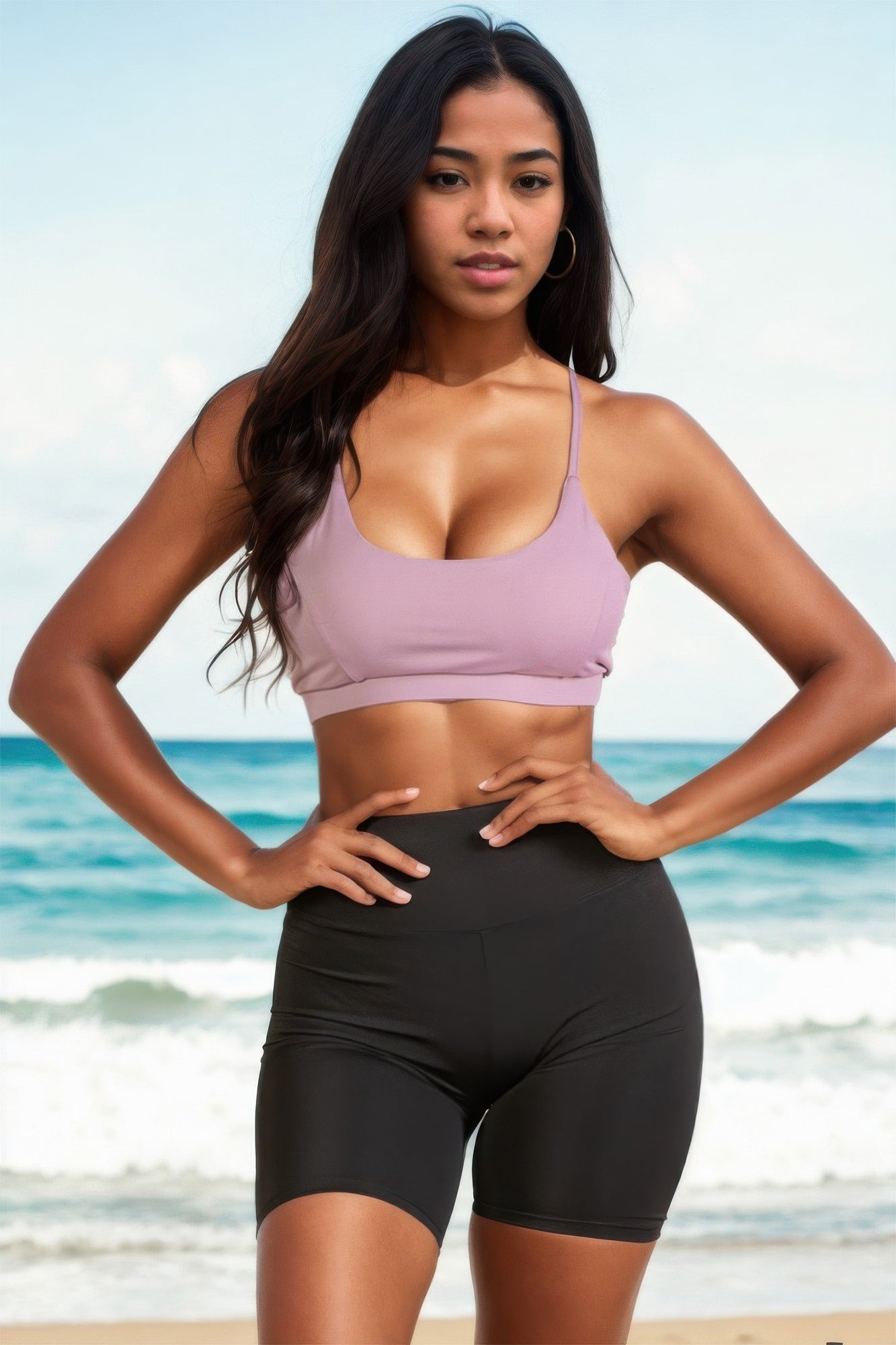 Racerback Cutout Sports Bra - AV Fashion’s