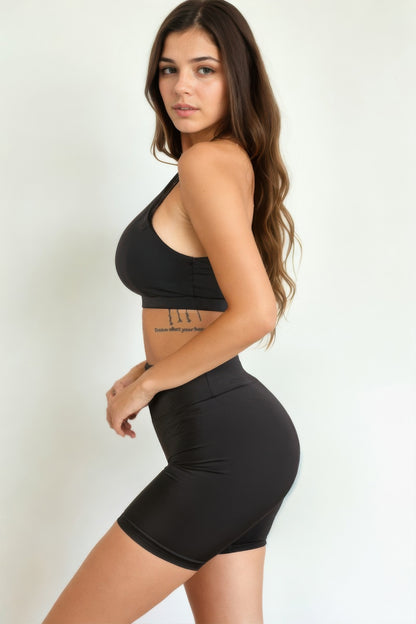 Racerback Cutout Sports Bra - AV Fashion’s