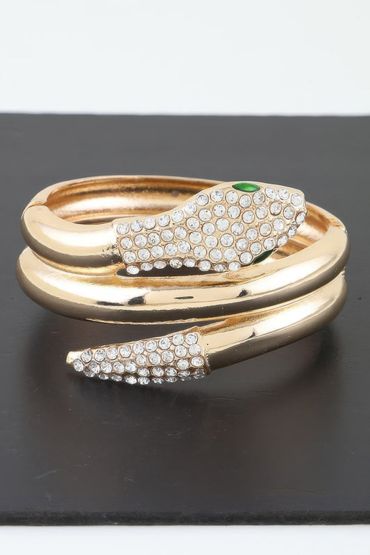 Bejeweled Snake Wrap Cuff Bracelet - AV Fashion’s