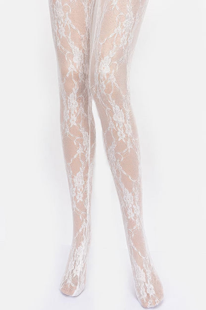 Lace Flower Stocking - AV Fashion’s