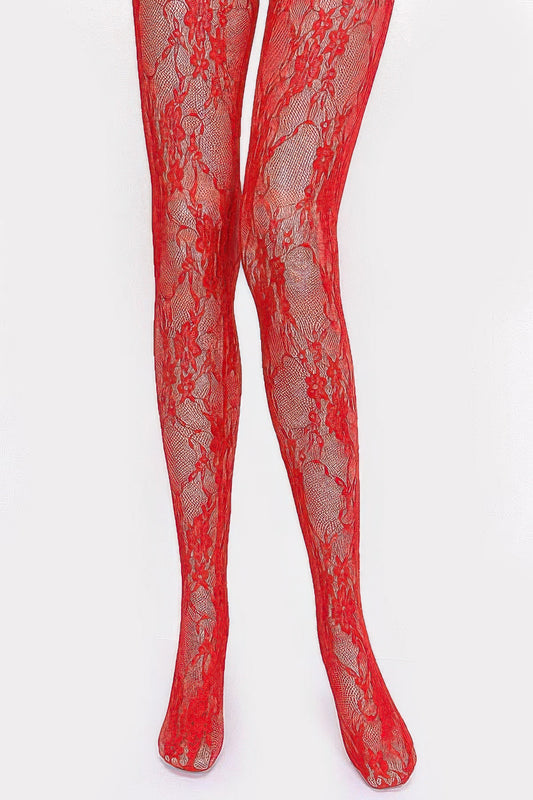 Lace Flower Stocking - AV Fashion’s