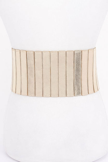 Multi Pu Zip Front Elastic Belt - AV Fashion’s