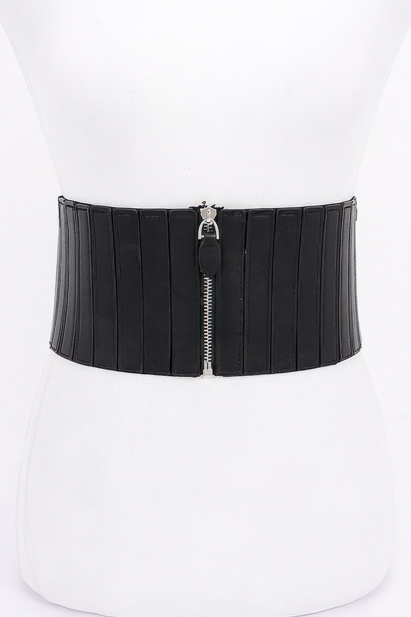 Multi Pu Zip Front Elastic Belt - AV Fashion’s
