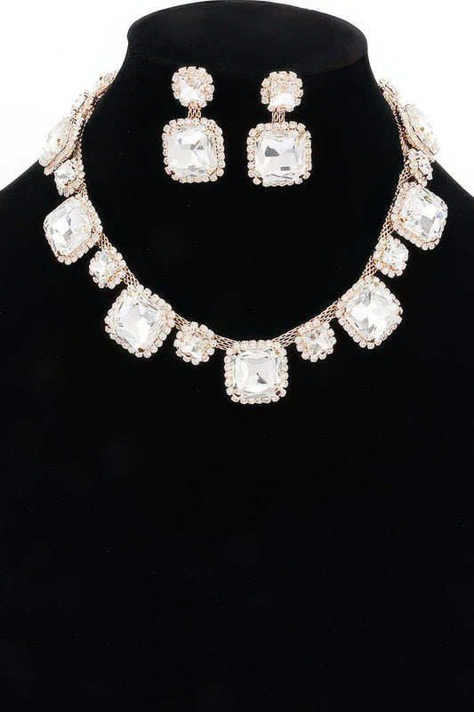 Rhinestone Party Necklace Set - AV Fashion’s