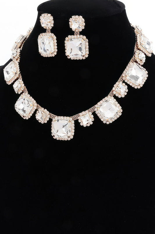 Rhinestone Party Necklace Set - AV Fashion’s