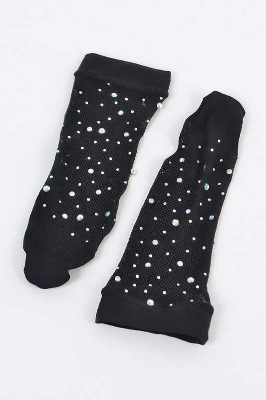 Rhinestone Mesh Socks - AV Fashion’s