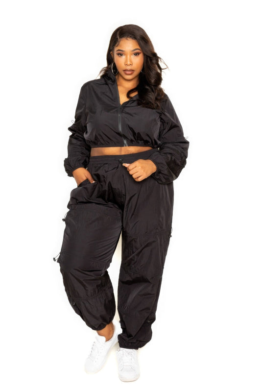 Active Zip Up Set With Cord Lock Detail - AV Fashion’s
