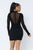 Animal Print Long Sleeve Mock Neck Mini Dress - AV Fashion’s