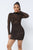 Animal Print Long Sleeve Mock Neck Mini Dress - AV Fashion’s