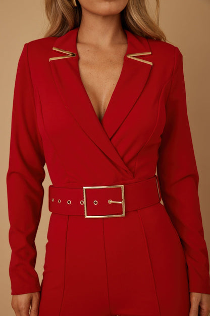 Blazer Suit Long Sleeve Jumpsuit - AV Fashion’s