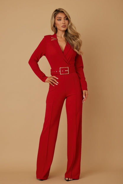 Blazer Suit Long Sleeve Jumpsuit - AV Fashion’s