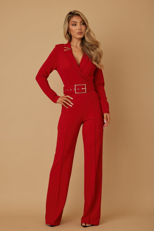 Blazer Suit Long Sleeve Jumpsuit - AV Fashion’s