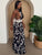 Botanic Maze Halter Wide - leg Jumpsuit - AV Fashion’s