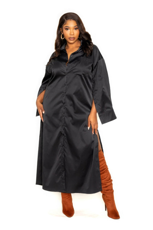 Cape Sleeve Shirt Dress - AV Fashion’s