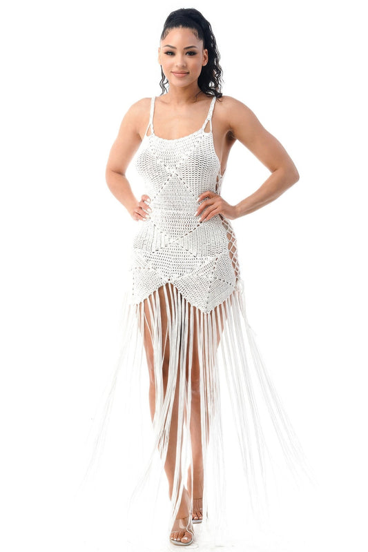 Crochet Dress Bottom Fringe - AV Fashion’s