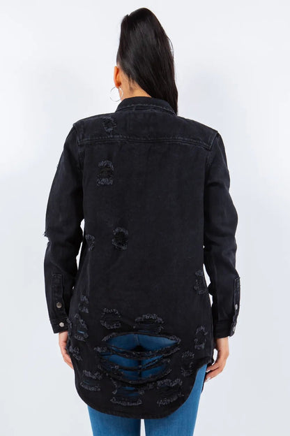 Distressed Denim Jacket - AV Fashion’s