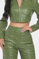 Faux Leather Set With Rhinestone Detail - AV Fashion’s