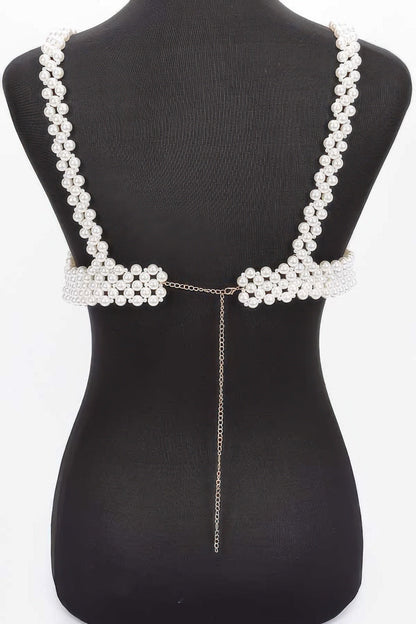 Faux Pearl Bra Top - AV Fashion’s