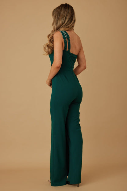 Flap Rhinestone Edge Jumpsuit - AV Fashion’s