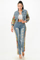 Fly girl contrast denim set - AV Fashion’s