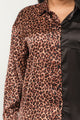 Half Animal Print And Half Solid Top And Pants Set - AV Fashion’s