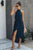 Halter Neck Empire Waist Spilt Dress - AV Fashion’s