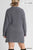High Cowl Neck Bouclé Long Sleeve Sweater Dress - AV Fashion’s