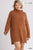 High Cowl Neck Bouclé Long Sleeve Sweater Dress - AV Fashion’s