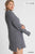 High Cowl Neck Bouclé Long Sleeve Sweater Dress - AV Fashion’s