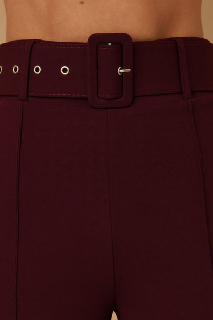 High Waist Pants With Buckle Belt - AV Fashion’s