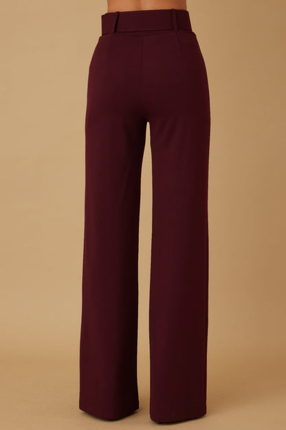 High Waist Pants With Buckle Belt - AV Fashion’s