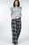 High Waist Plaid Print Wide Leg Pants - AV Fashion’s