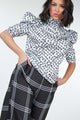 High Waist Plaid Print Wide Leg Pants - AV Fashion’s