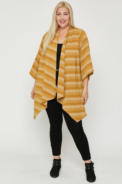 Kimono Style Striped Cardigan - AV Fashion’s