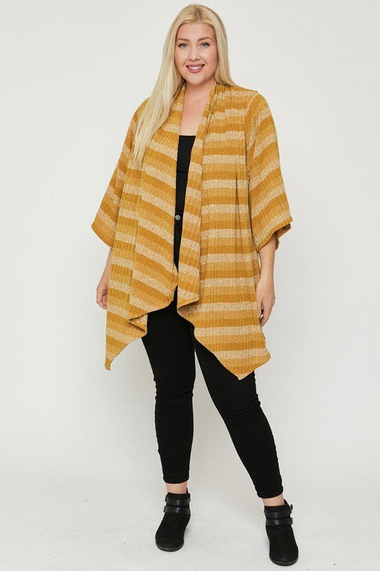 Kimono Style Striped Cardigan - AV Fashion’s